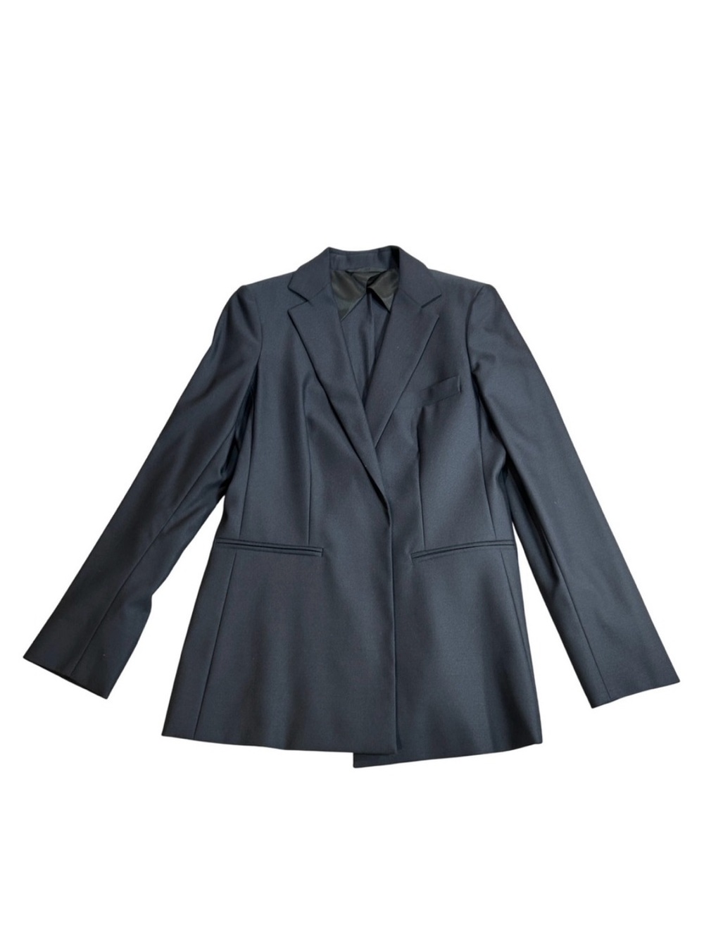 MaxMara Virgin Wool Silk Grey Blue Blazer